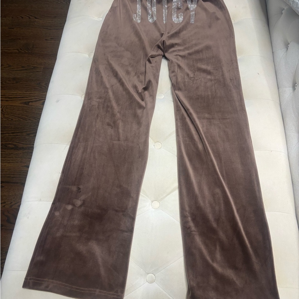 Juicy Couture Chocolate Velour Sweatpants XS NWOT